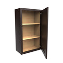 Load image into Gallery viewer, Single Door Wall Cabinet | 21&quot;W x 36&quot;H x 12&quot;D | RTA Luxor Espresso