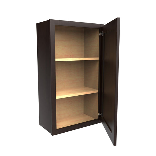 Single Door Wall Cabinet | 21"W x 36"H x 12"D | RTA Luxor Espresso