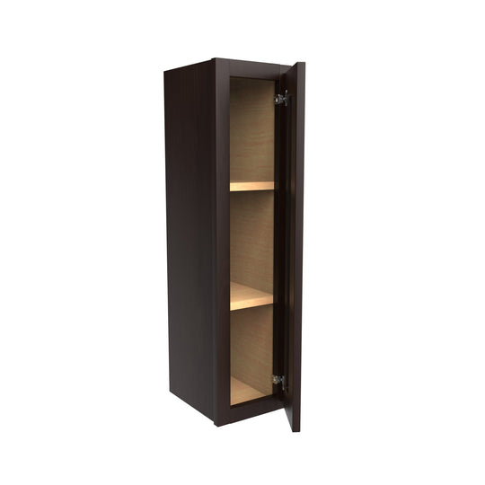 Single Door Wall Cabinet | 9"W x 36"H x 12"D | RTA Luxor Espresso
