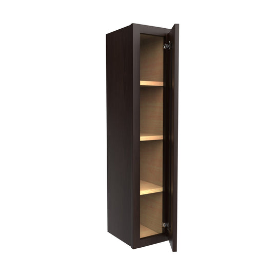 Luxor Espresso - Single Door Wall Cabinet | 9"W x 42"H x 12"D