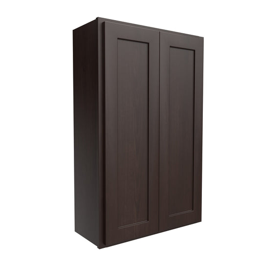 Luxor Espresso - Double Door Wall Cabinet | 27"W x 42"H x 12"D