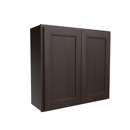 2 Door Wall Cabinet | 33"W x 30"H x 12"D | RTA Luxor Espresso