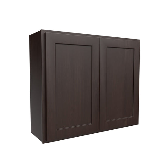 2 Door Wall Cabinet | 36"W x 30"H x 12"D | RTA Luxor Espresso