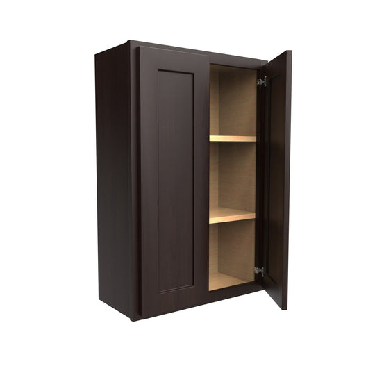 Luxor Espresso - Double Door Wall Cabinet | 24"W x 36"H x 12"D