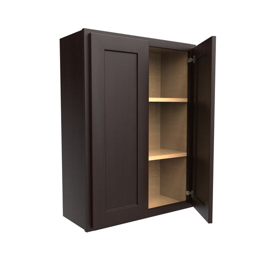 Luxor Espresso - Double Door Wall Cabinet | 27"W x 36"H x 12"D