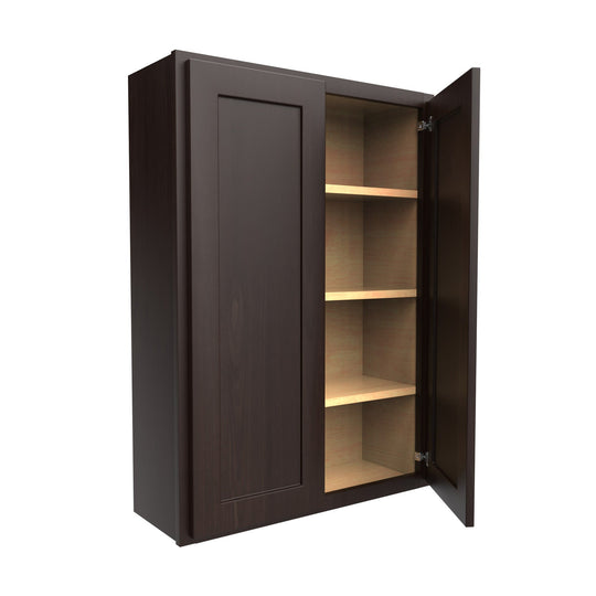 Luxor Espresso - Double Door Wall Cabinet | 30"W x 42"H x 12"D