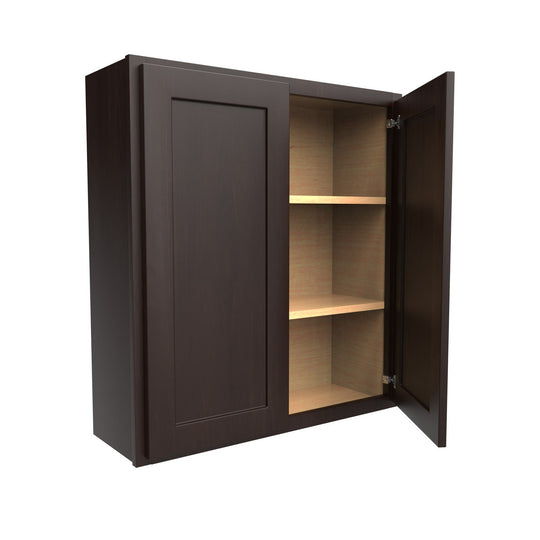 Luxor Espresso - Double Door Wall Cabinet | 33"W x 36"H x 12"D