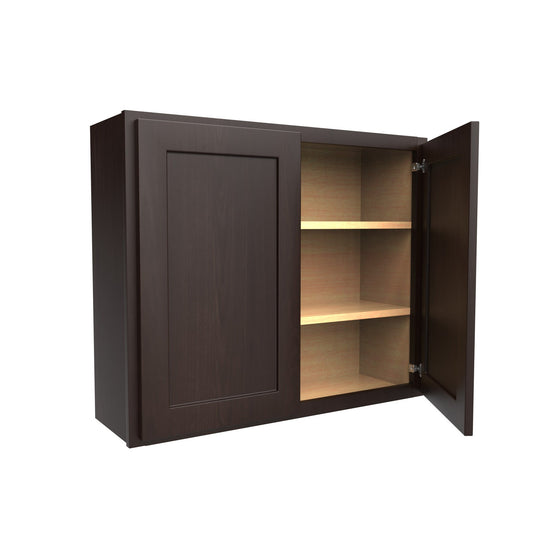 Luxor Espresso - Double Door Wall Cabinet | 36"W x 30"H x 12"D