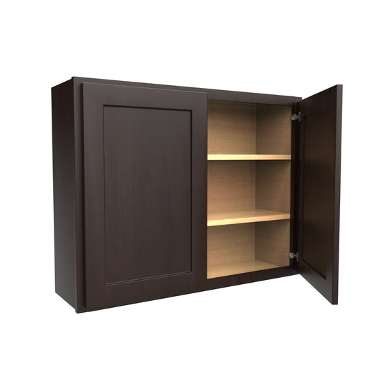 Luxor Espresso - Double Door Wall Cabinet | 39"W x 30"H x 12"D