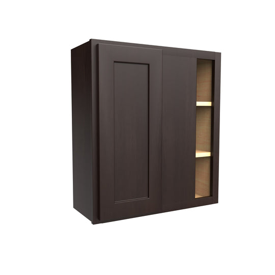 Blind Corner Wall Cabinet | 27"W x 30"H x 12"D | RTA Luxor Espresso