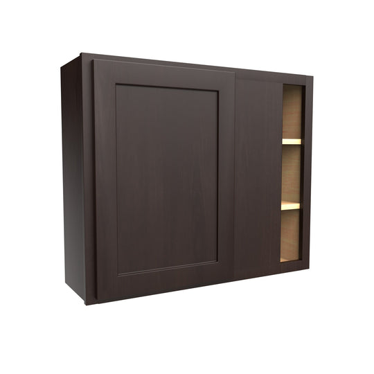 Blind Corner Wall Cabinet | 36"W x 30"H x 12"D | RTA Luxor Espresso