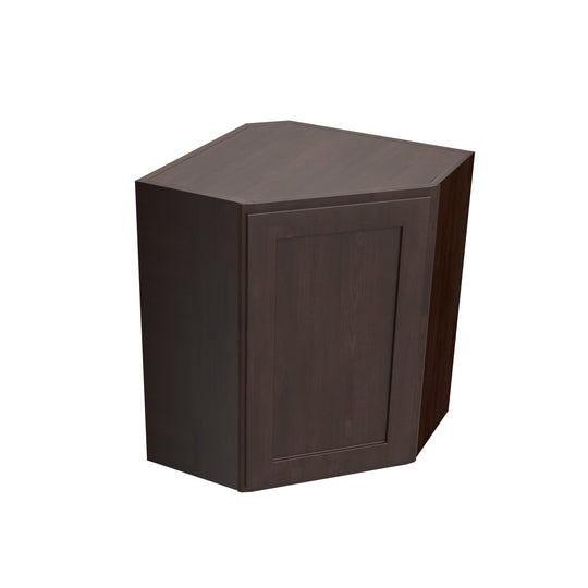 Luxor Espresso - Corner Wall Cabinet | 24"W x 30"H x 12"D