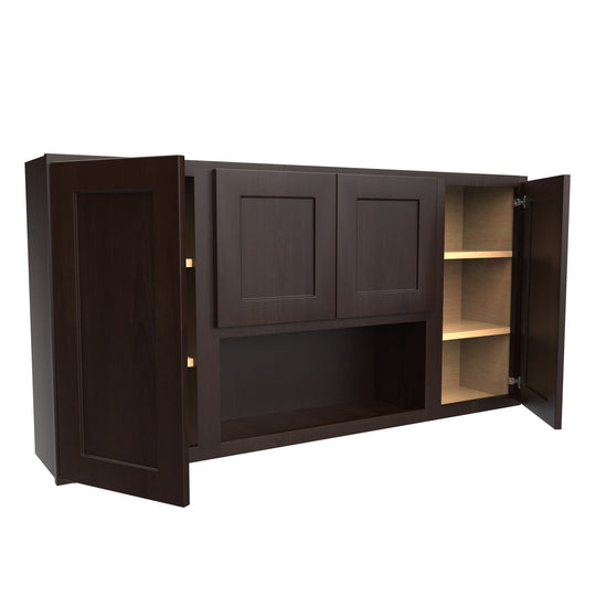 Luxor Espresso - 60"W x 30"H | Wall Cabinet