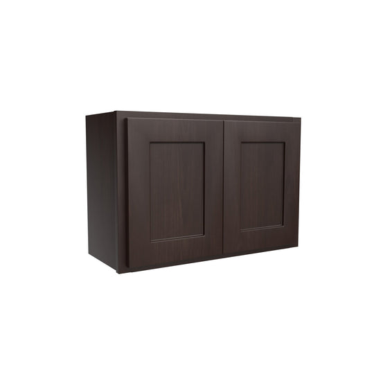 Luxor Espresso - Double Door Wall Cabinet | 27"W x 18"H x 12"D