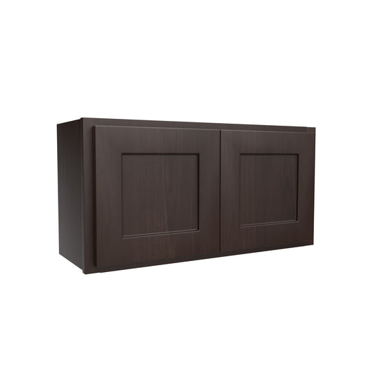 15 inch Wall Cabinet | 30"W x 15"H x 12"D | RTA Luxor Espresso