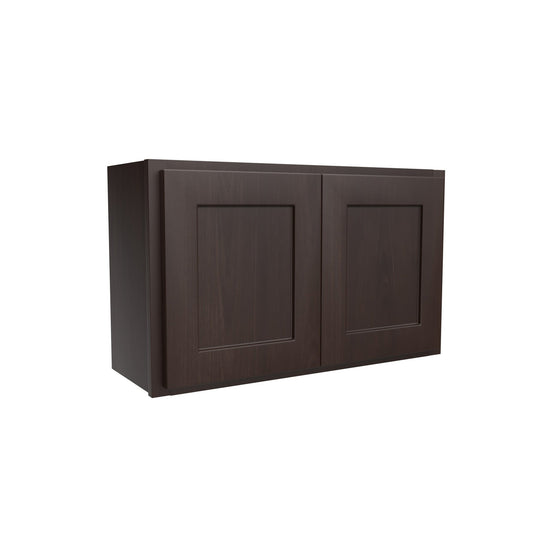 Luxor Espresso - Double Door Wall Cabinet | 30"W x 18"H x 12"D