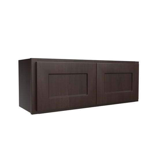 Luxor Espresso - Double Door Wall Cabinet | 33"W x 12"H x 12"D