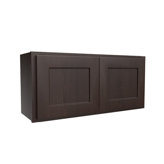 2 Door Wall Cabinet | 33"W x 15"H x 12"D | RTA Luxor Espresso