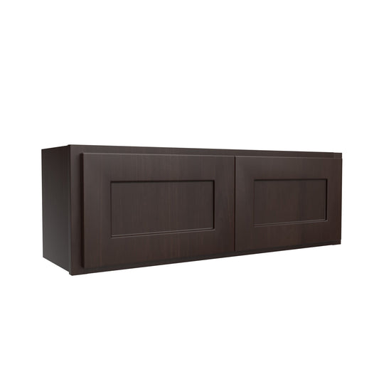 2 Door Wall Cabinet | 36"W x 12"H x 12"D | RTA Luxor Espresso
