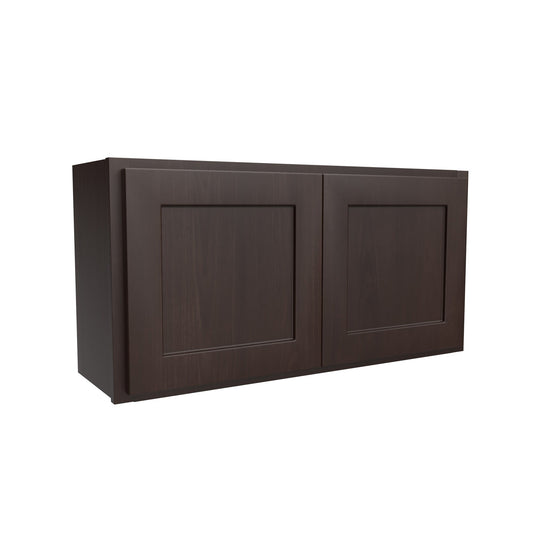 Luxor Espresso - Double Door Wall Cabinet | 36"W x 18"H x 12"D