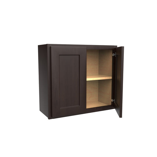 Luxor Espresso - Double Door Wall Cabinet | 27"W x 24"H x 12"D