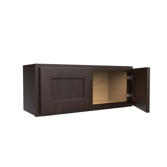 12 inch Wall Cabinet | 30"W x 12"H x 12"D | RTA Luxor Espresso