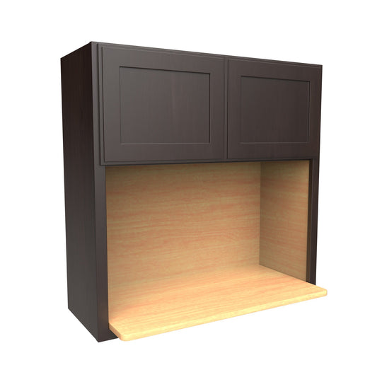 Microwave Wall Cabinet | 30"W x 30"H x 12"D | RTA Luxor Espresso