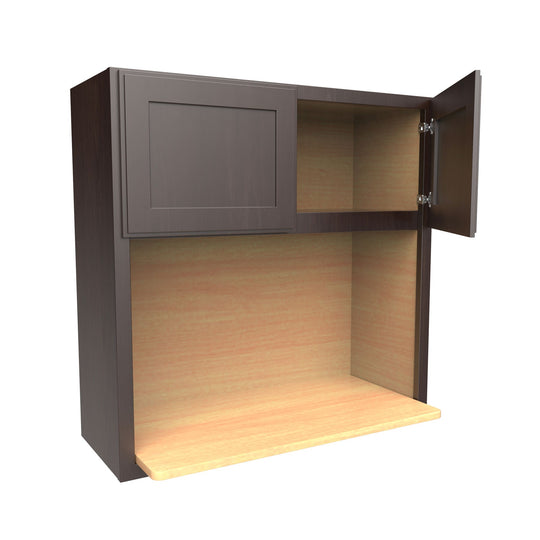 Luxor Espresso - 30"W x 30"H | Microwave Wall Cabinet