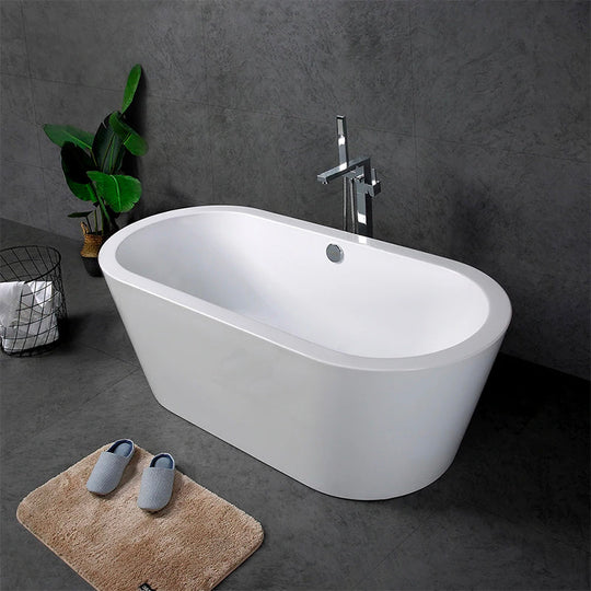 Free Standing Tubs-Spree 71 inch Oval Acrylic Bathtub-cUPC Certified