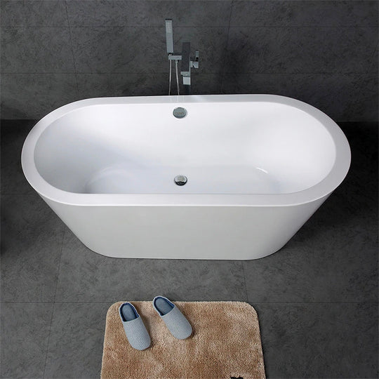 Free Standing Tubs-Spree 71 inch Oval Acrylic Bathtub-cUPC Certified