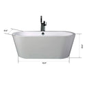 Load image into Gallery viewer, Free Standing Tubs-Spree 71 inch Oval Acrylic Bathtub-cUPC Certified