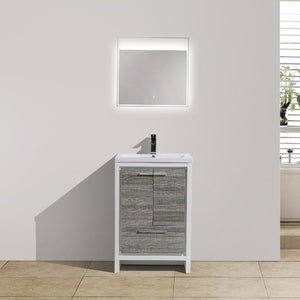 Divine Freestanding Bathroom Vanity With Acrylic Sink, Soft Closing Doors & Drawers