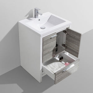 Divine Freestanding Bathroom Vanity With Acrylic Sink, Soft Closing Doors & Drawers