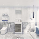 Load image into Gallery viewer, Modern Ashley Freestanding Bathroom Vanity With Acrylic Single Sink, 2 Door &amp; Drawer