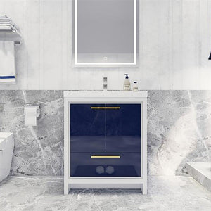 Divine Freestanding Bathroom Vanity With Acrylic Sink, Soft Closing Doors & Drawers