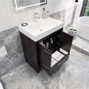Load image into Gallery viewer, Modern Ashley Freestanding Bathroom Vanity With Acrylic Single Sink, 2 Door &amp; Drawer