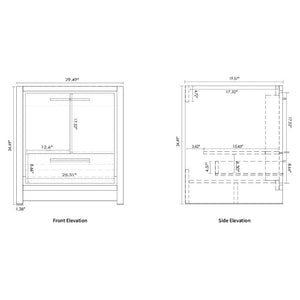 Divine Freestanding Bathroom Vanity With Acrylic Sink, Soft Closing Doors & Drawers