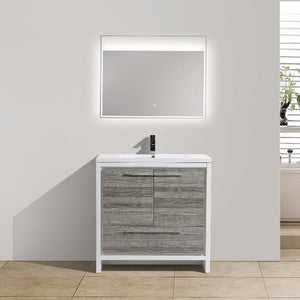 Divine Freestanding Bathroom Vanity With Acrylic Sink, Soft Closing Doors & Drawers