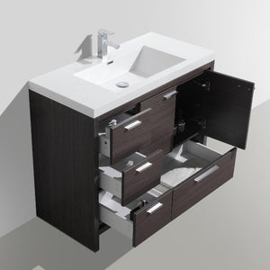 Divine Freestanding Bathroom Vanity With Acrylic Sink, Soft Closing Doors & Drawers