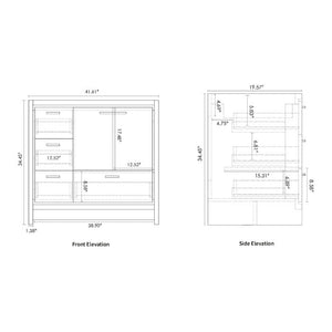 Divine Freestanding Bathroom Vanity With Acrylic Sink, Soft Closing Doors & Drawers