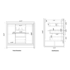 Divine Freestanding Bathroom Vanity With Acrylic Sink, Soft Closing Doors & Drawers