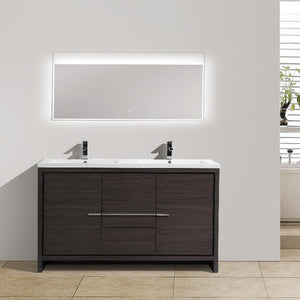 Divine Freestanding Bathroom Vanity With Acrylic Sink, Soft Closing Doors & Drawers