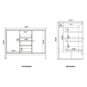 Divine Freestanding Bathroom Vanity With Acrylic Sink, Soft Closing Doors & Drawers