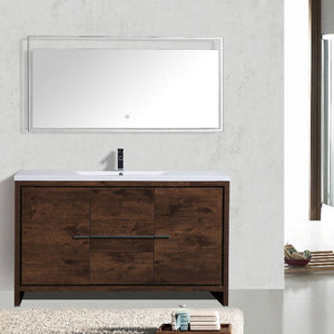 Divine Freestanding Bathroom Vanity With Acrylic Sink, Soft Closing Doors & Drawers