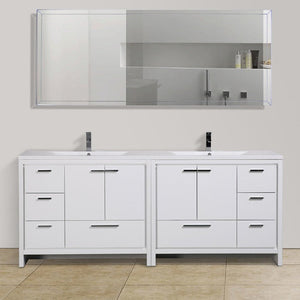 Divine Freestanding Bathroom Vanity With Acrylic Sink, Soft Closing Doors & Drawers