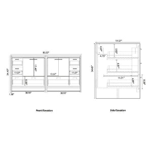 Divine Freestanding Bathroom Vanity With Acrylic Sink, Soft Closing Doors & Drawers