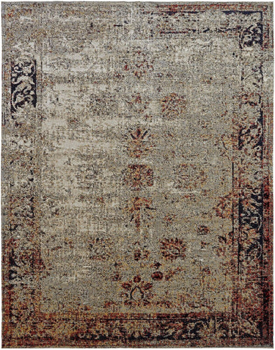 Modena Vintage Grey 7 ft. 9 in. x 9 ft. 9 in. Indoor/Outdoor Area Rug