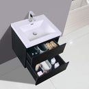 Load image into Gallery viewer, Brooklyn Floating / Wall Mounted Bathroom Vanity - Rich Black With Reinforced Acrylic Sink