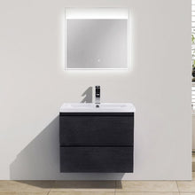 Load image into Gallery viewer, Brooklyn Floating / Wall Mounted Bathroom Vanity - Rich Black With Reinforced Acrylic Sink