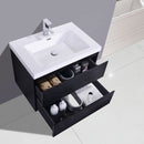 Load image into Gallery viewer, Brooklyn Floating / Wall Mounted Bathroom Vanity - Rich Black With Reinforced Acrylic Sink